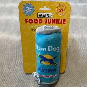 Wagsdale Food Junkie Run Dog Energy Drink Zoomies Plush Pet Toy NWT